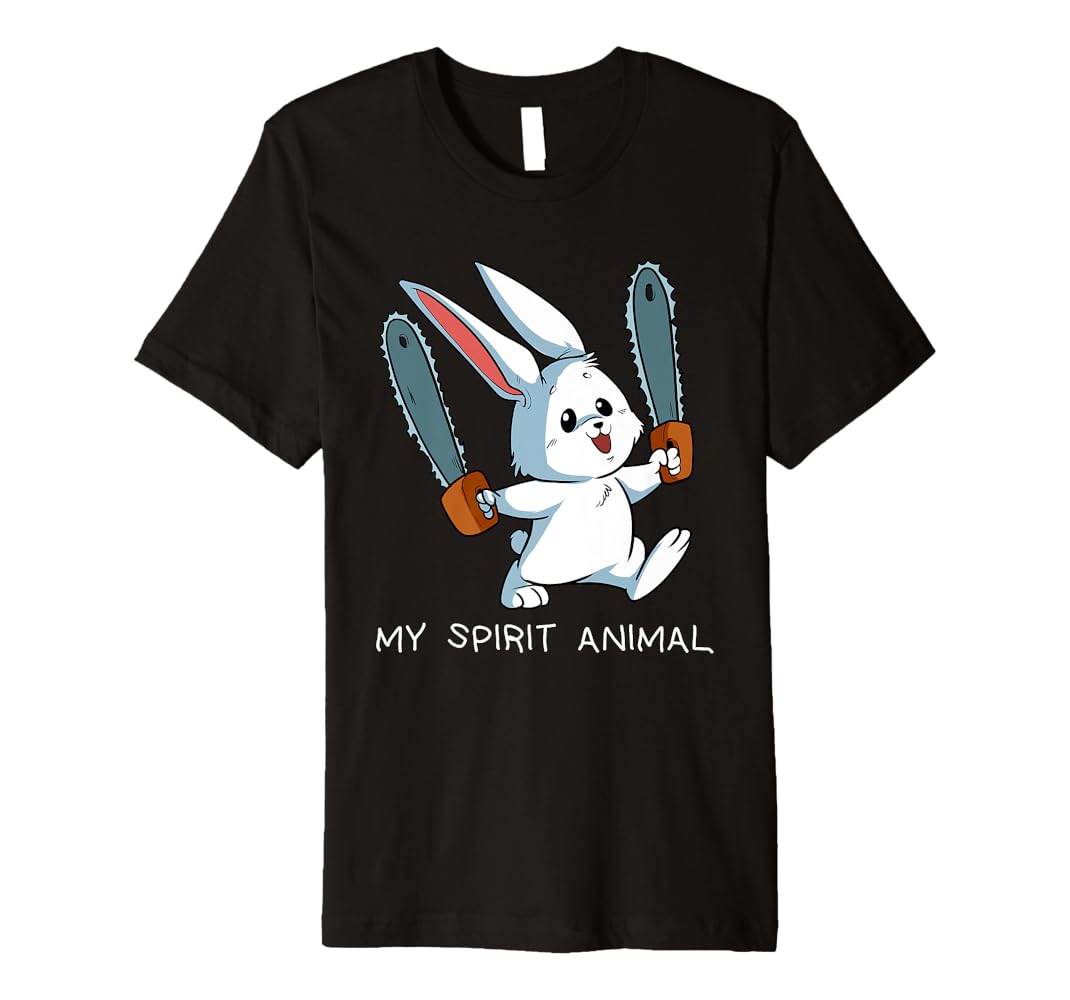 Amazon.com: Funny Spirit Animal Loony Chainsaw Bunny Crazy